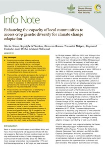 Enhancing the capacity of local communities to access crop genetic diversity for climate change adaptation